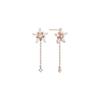 Star Flower Drop 14k Gold Earrings LPSJ2050G