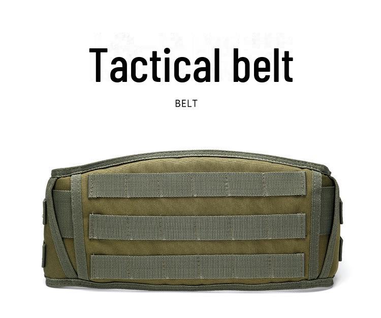 Camouflage Molle Tactical Outdoor Waist Belt - Multi-Purpose Military-Style Gear Belt for Field Use