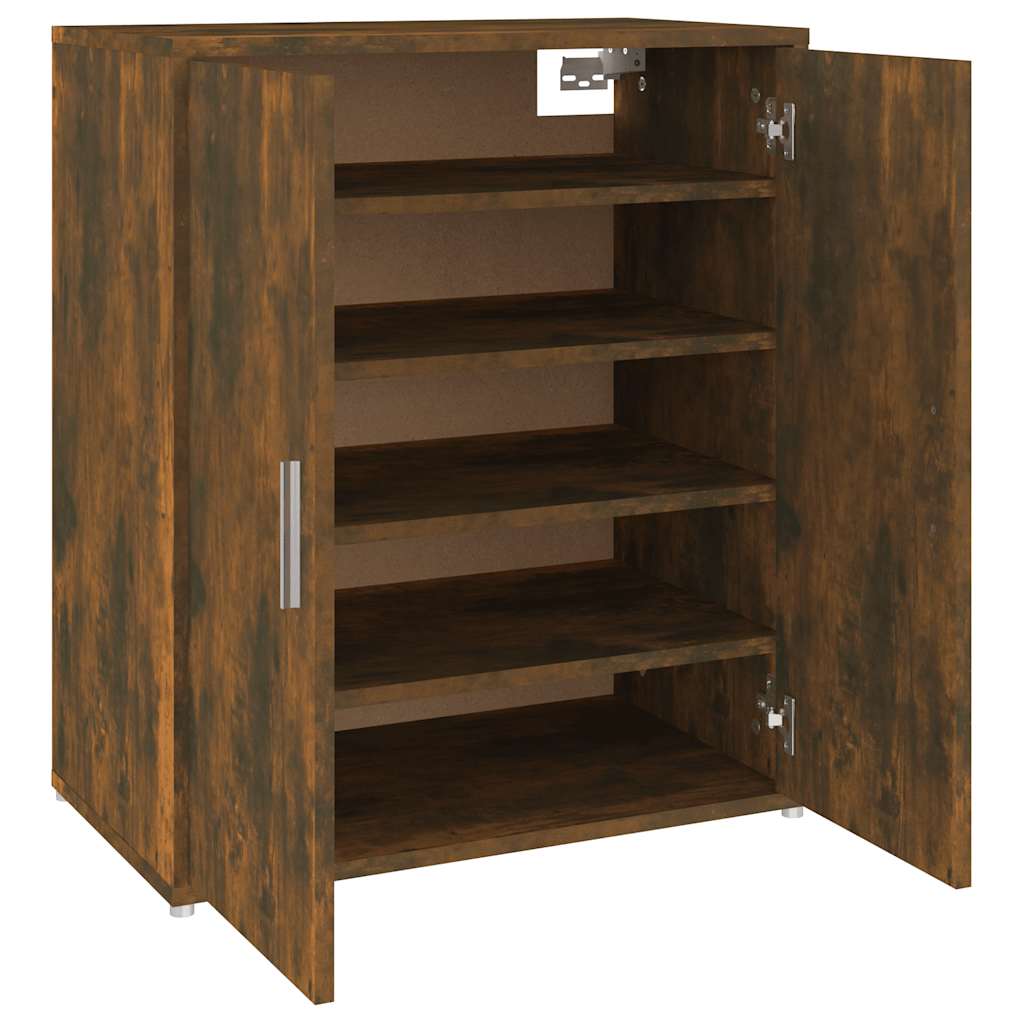 Shoe Cabinet Smoked Oak 60 x 35 x 70 cm Particleboard
