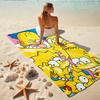 1Pc Simpsons Family Portrait Beach Towel, Quick Dry, Multi-Use for Beach Pool Gym Yoga Home Travel, Christmas, Halloween, Xmas Gift S910