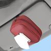 Hanging Car Napkin Holder, Center Console Armrest Box Leather Car Tissue Box, Sun Visor Backseat Tissue Case with Fix Strap