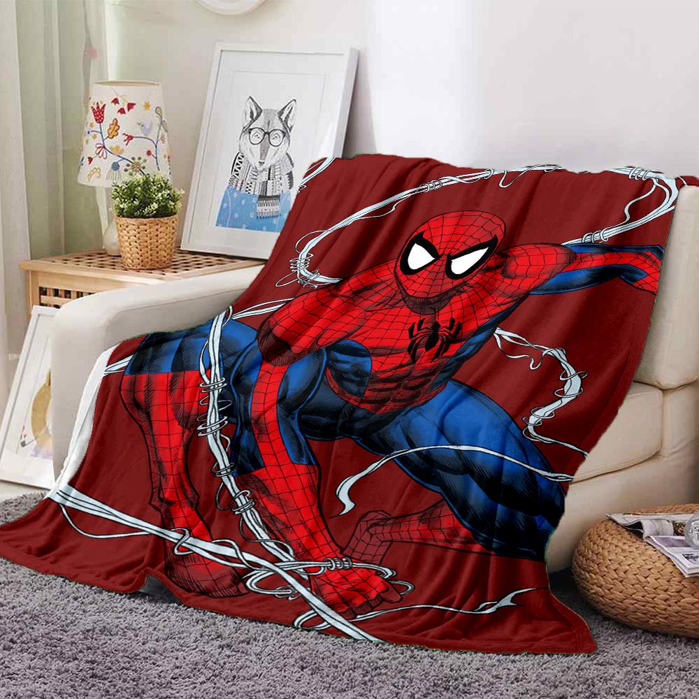 Spiderman Wonder Flannel Blanket Super Soft Warm Cozy Blanket For Sofa Bed Office Travel Allseason Home Decor Gift