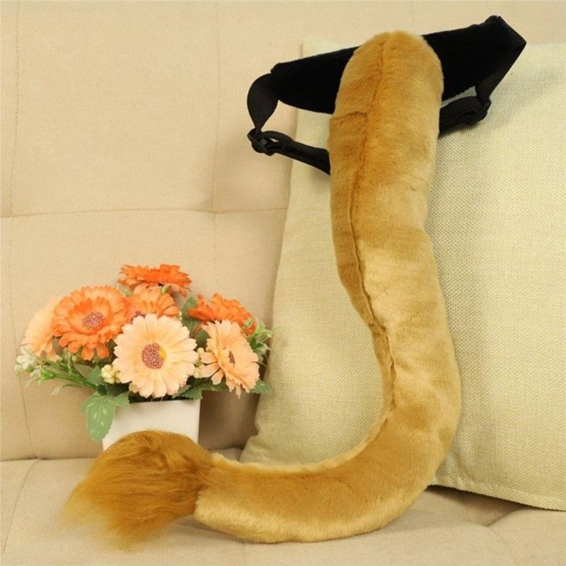 Lion Costume Accessories Lion Ears Headband with Tail Paw Lion Fancy Dress Prop
