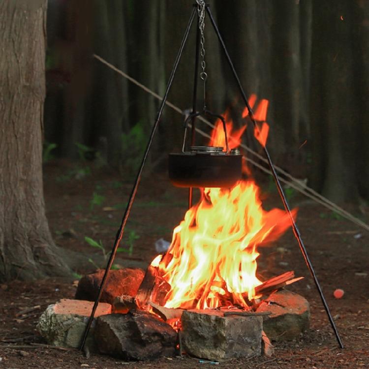 Outdoor Picnic Tripod Adjustable Garden Campfire Folding Hanging Portable Tripod