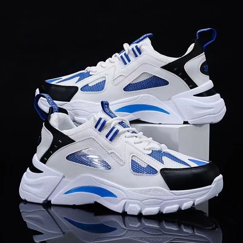 Men's shoes spring new breathable mesh casual dad shoes student lightweight sports running shoes