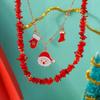 Weihnachts Türkis Santa Mehrschichtige Halskette Set - Europäischer & Amerikanischer Stil Choker für Frauen