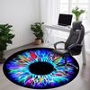 1pc Psychedelic Eye Print Chair Carpet for Office, Round Non Slip Durable Large Size Office Carpet, Suitable for Office
