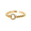 2025  Trendy Gold Plated Stainless Zircon  Rings For Women Chain Geometry Zircon Finger Ring Jewelry Gift