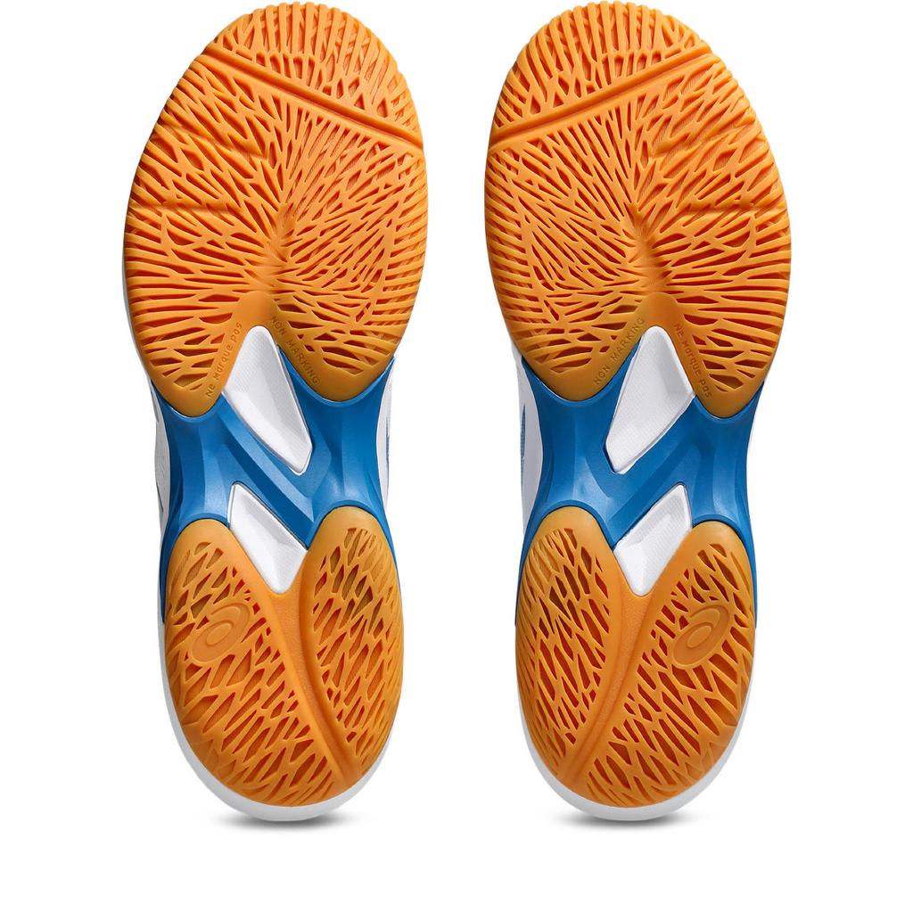 ASICS Men's COURT HUNTER FF Indoor Court Shoes White Blue 1071A111-102