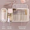 Professional Makeup Brush Roll, Waterproof PU Cosmetic Bag, Portable Foldable Travel Organizer for Brushes & Makeup Tools