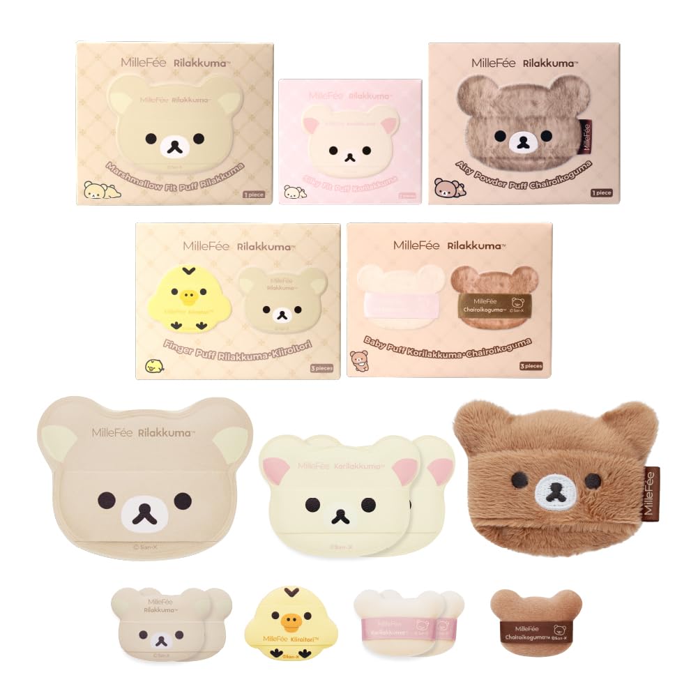 

Набор пуховок для макияжа Milfie Rilakkuma Collaboration, 5 штук