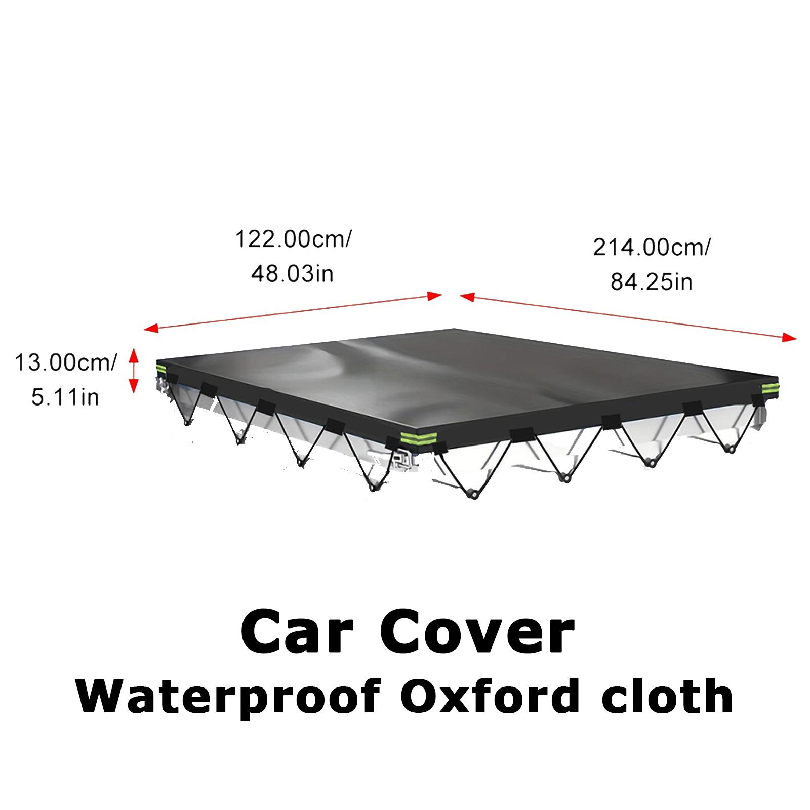 

Universal Tarpaulin Trailer Cover Dustproof Windproof Trailer Cloth Camper Van Trailer Tarpaulin Cargo Covering 214*122*13cm