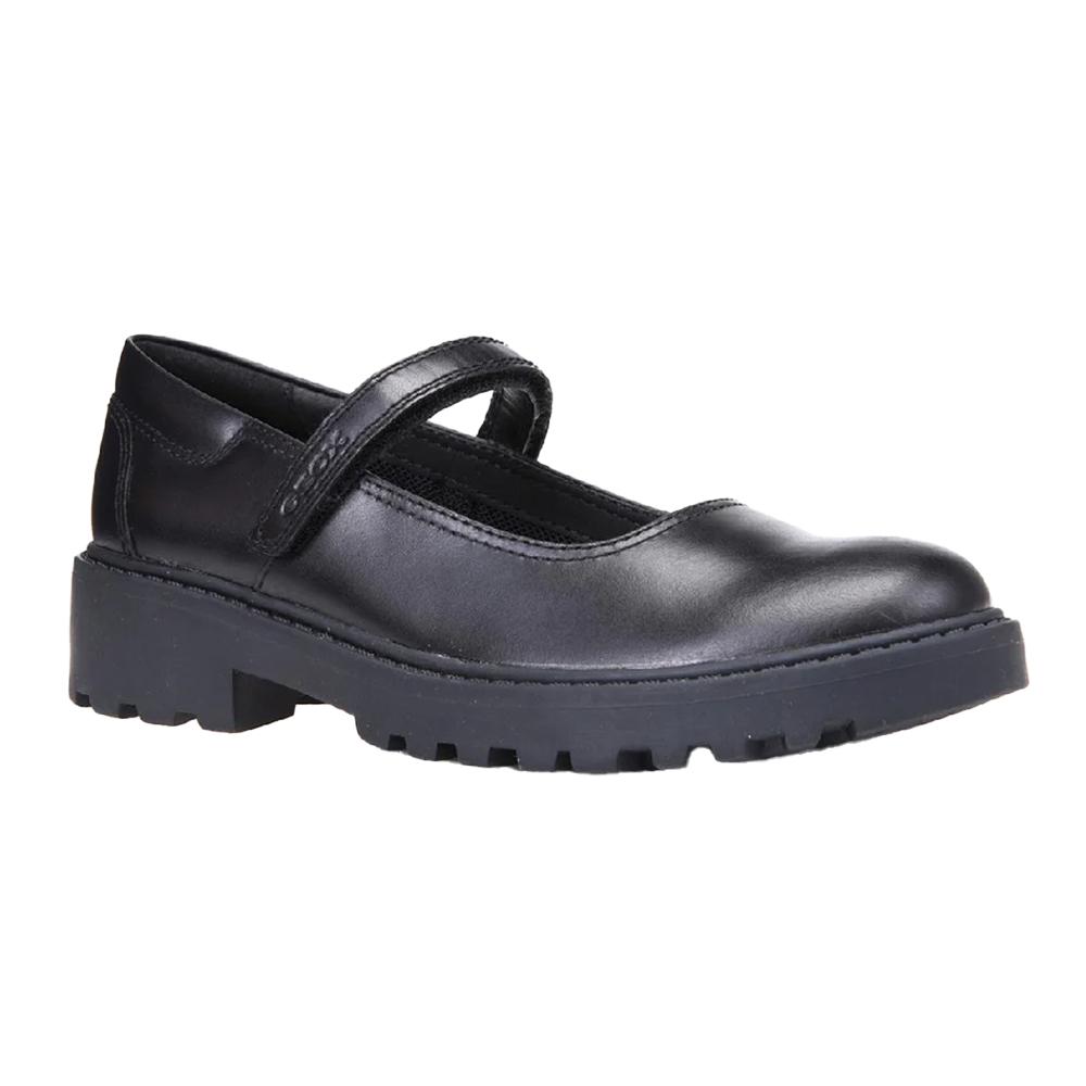 Geox Girls J Casey G. P Leather School Shoes