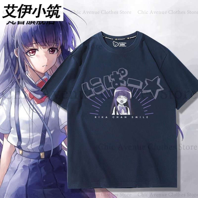 Anime Higurashi When They Cry Serie Furude Rika Print T-Shirt Rundhals Pullover Sommer Oberteile Kurzarm T-Shirt Baumwollkleidung