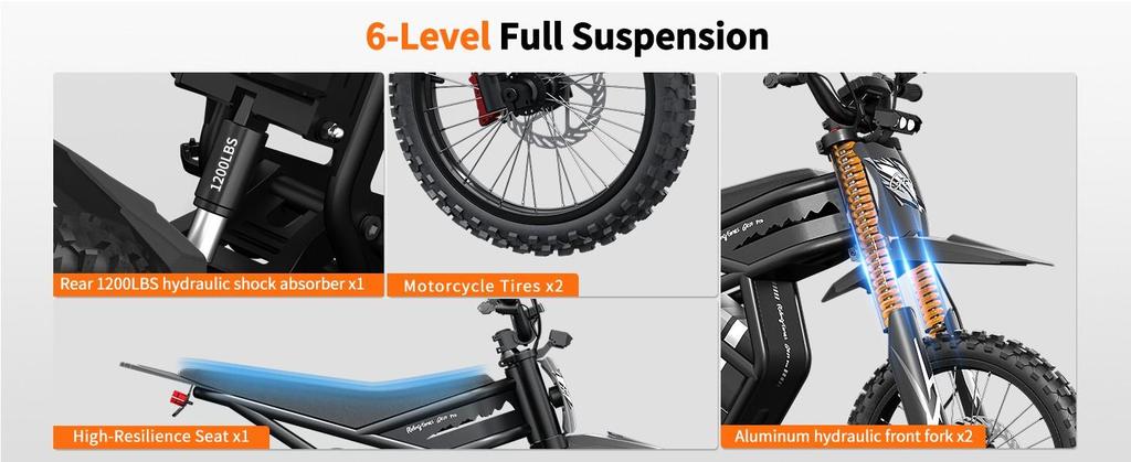 Elektryczny Motocross GT54 Pro – Bateria Litowa 60V 25Ah, Mini Motocykl Terenowy dla Nastolatków i Dorosłych