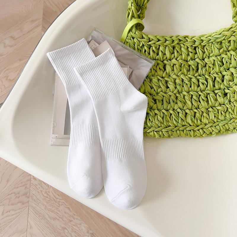 Calzini a Tubo Sportivi da Skateboard da Donna Colore Unito Vita Primavera Autunno Tendenza