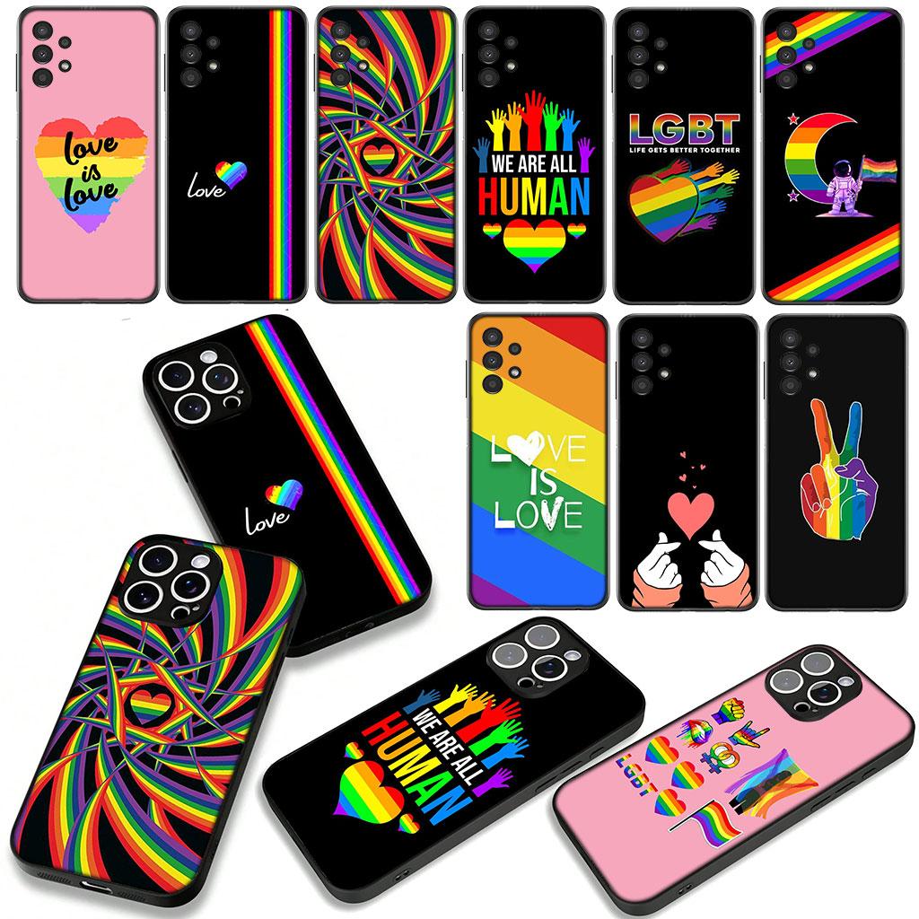 for Motorola Moto G54 G05 G24 G45 G55 G75 G85 G15 G57 G86 Power Edge 50 30 Ultra Fusion neo Pro Case love is love Rainbow LGBT