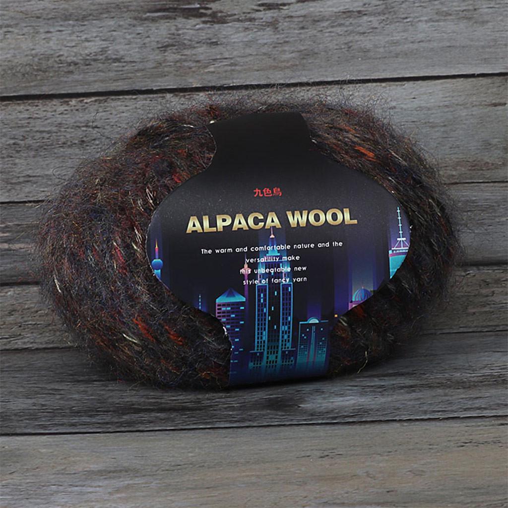 Colorful Alpacawool Hand-Knitted Coat Sweater Scarf Line In The Thick Wool