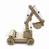 Manual DIY Model Toy Hydraulic Wooden Excavator Assembly Model Set Experiment Digger Mould(No.2