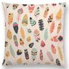 Feather Pattern Decorative Letters Cushion Cover Beautiful Word Be Brave Kind Dream Home Decor Sofa Throw Pillow Case
