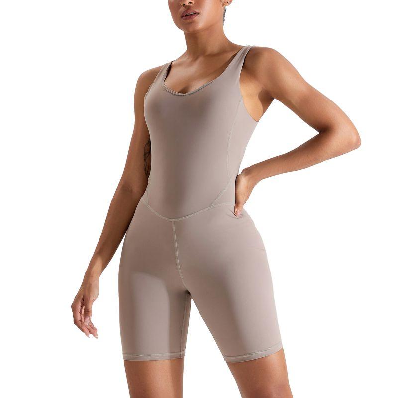 Dámská kombinéza bez rukávů Jednodílná přiléhavá sportovní oblečení na jógu