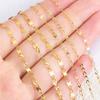 1Meter Stainless Steel Gold Color Flat Oval Filled Cable Chain for DIY Necklace Making Jewelry Making Findings Bracelet Supplies