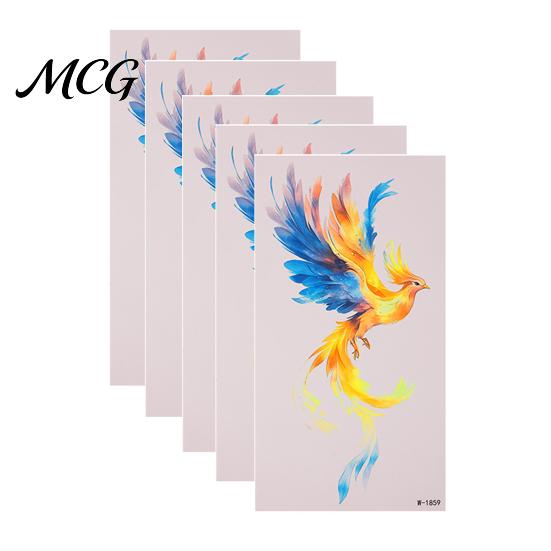 Easy Apply Tattoo Stickers 5 Sheets Butterfly Stickers, Waterproof Temporary Flower Tattoos, Colorful Safe Skin Tattoos Face Body for Parties