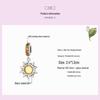 Everlove Minimalist Sun & Stars Sterling Silver Bracelet with Gold Glass and Zircon Charms - SCC2210