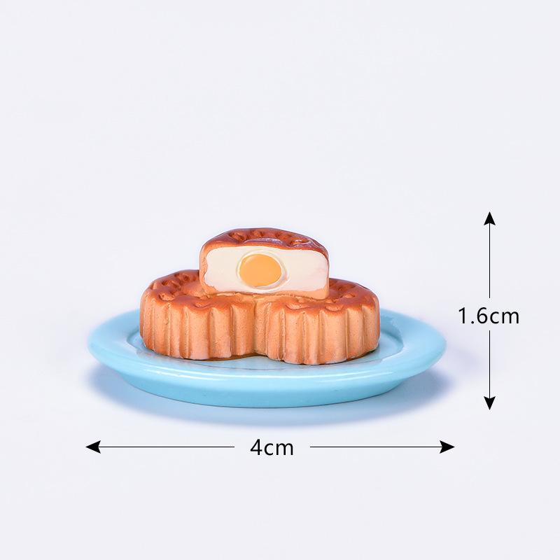 Mid-Autumn Festival Micro-landscape Ornaments Resin Handicrafts Mooncake Eating Rabbits Cute Animals Chef Rabbits