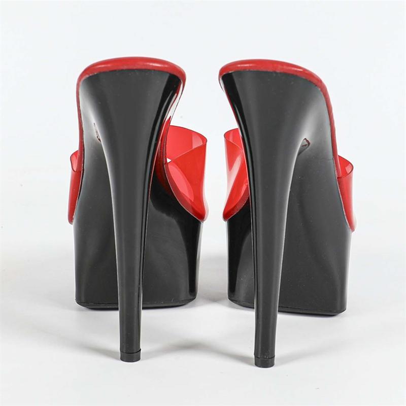 Fashion Eilyken Summer Platform Slippers Women PVC Transparent Super Thin High Heels Shoes Sexy Wedding Banquet Party Zapatos De Mujer