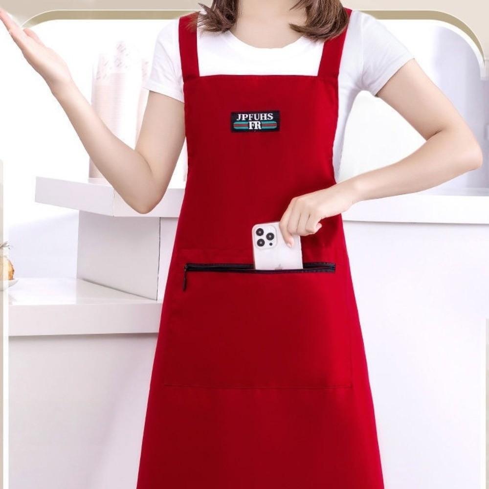 Large Pockets Cooking Apron Waterproof Baking Aprons New Working Clothes  for Catering Work