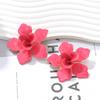 Exaggerate Oil Drop Flower Earrings for Women Luxury Design Stud Earrings Fashion Jewelry Accessories Party Wedding Gift