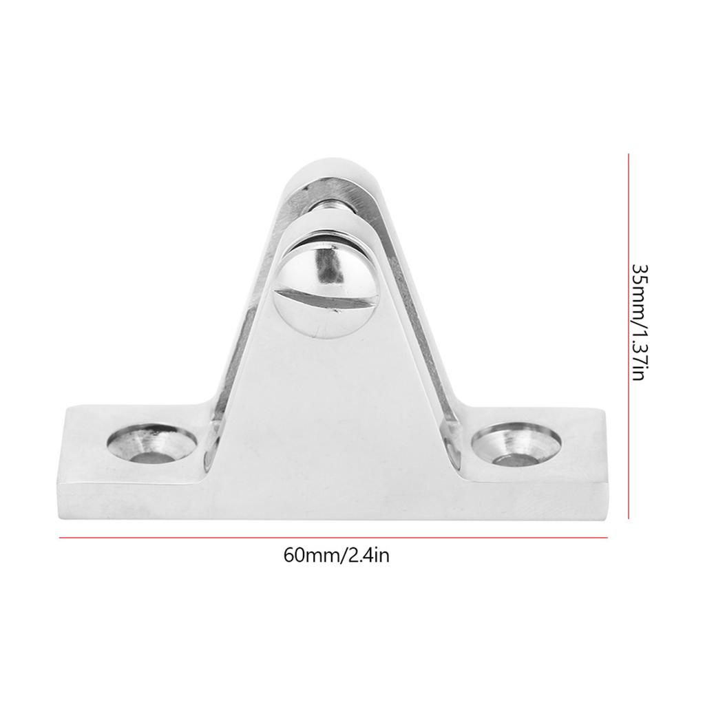 2pcs Marine Hinge Mount Bimini Top Mountain Shape Pedal Hinge Pin Boat Fitting Deck Hardware