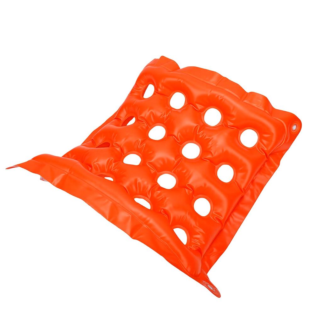 Inflatable Waffle Seat Cushion 16 Hole Breathable Waffle Cushion for Home Office Travel Orange