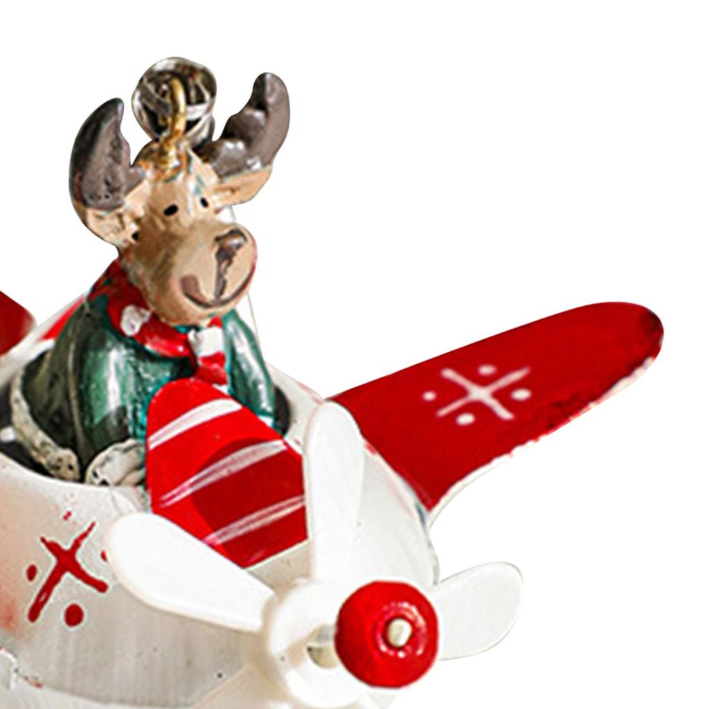 Christmas Airplane Decoration Airplane Figurine Holiday Party Decoration Christmas Tree Hanging Decoration for Restaurant