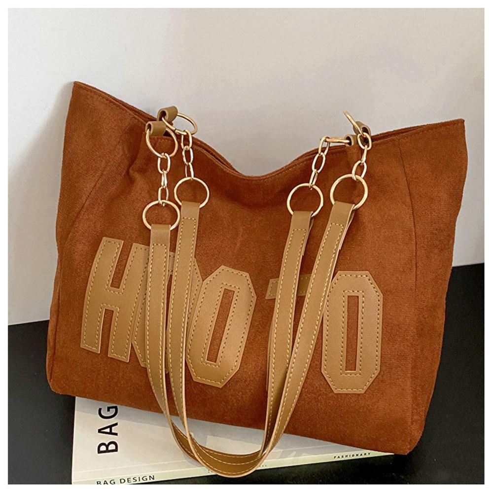 Single shoulder canvas bag for college students in class, large capacity women's new spring commuting tote bag