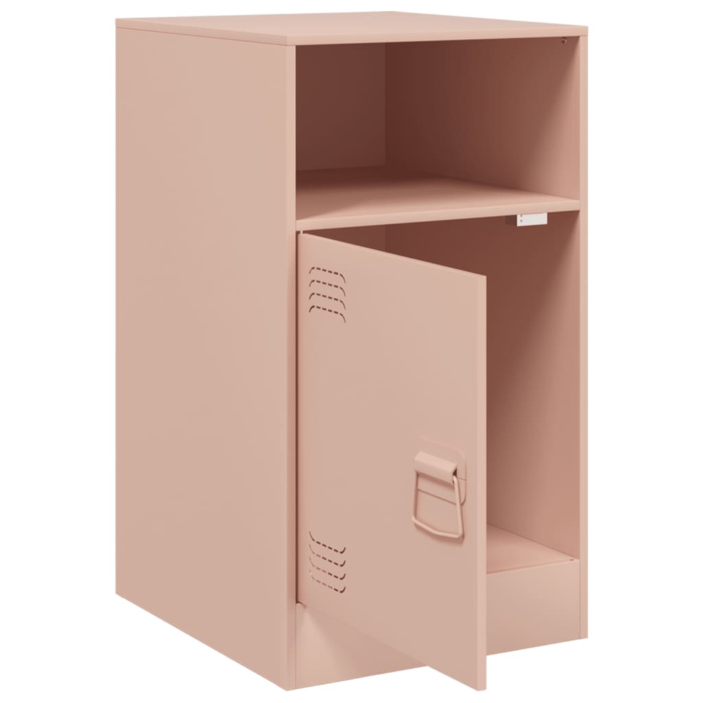 Pink Nightstand 34.5 x 39 x 62 cm Steel