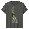 Delaware State Map Flag Unisexs TShirt Unisexs Tee Graphic Unisex Top