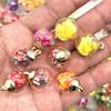 New 10pcs 16mm Colorful Transparent Ball Glass Polymer Clay Charms Pendant Find Hair Accessories Jewelry Charms Earring