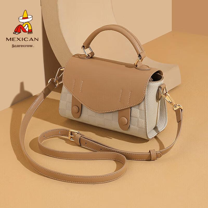 MEXICAN Leather Crossbody Bag, Handbag, Shoulder Bag, White