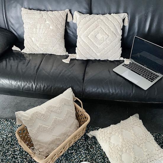 Pillowcase Stylish Bohemian Ethnic Tassel Design Thickened Embroidered Sofa Bedside Cushion Office