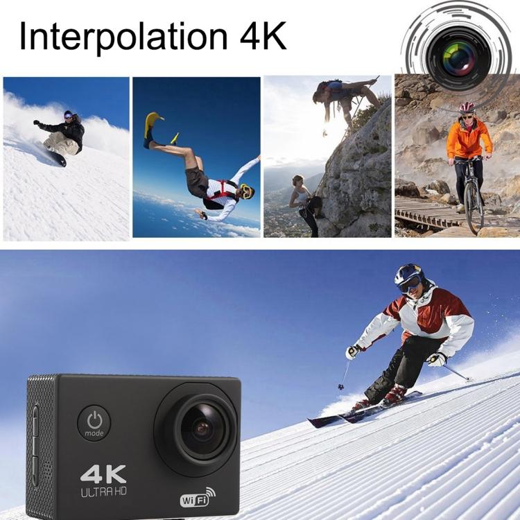 F60 2.0 Inch Screen 170 Degrees Wide Angle WiFi Sport Action Camera Camcorder with Waterproof Housing Case, Support 64GB Micro SD Card
