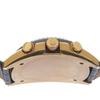 Used [BULOVA] Bulova Curve Chronograph 98A156 Gold Plated x Leather Quartz Chronograph Men's Black Dial Watch