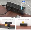 Desk Edge Mount Power Strip with 6 Outlets & 4 Fast Charging USB Ports Tabletop Surge Protector Desk Clamp Power Socket