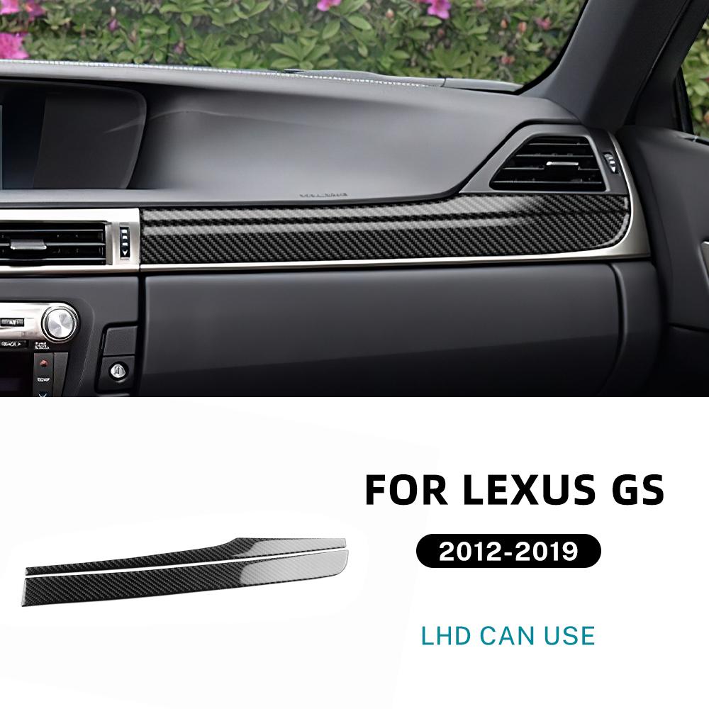 Real Soft Carbon Fiber Sticker For Lexus GS F 2012 2013 2014 2015 2016 2017 2018  LHD RHD Car Co-pilot Center Console Panel