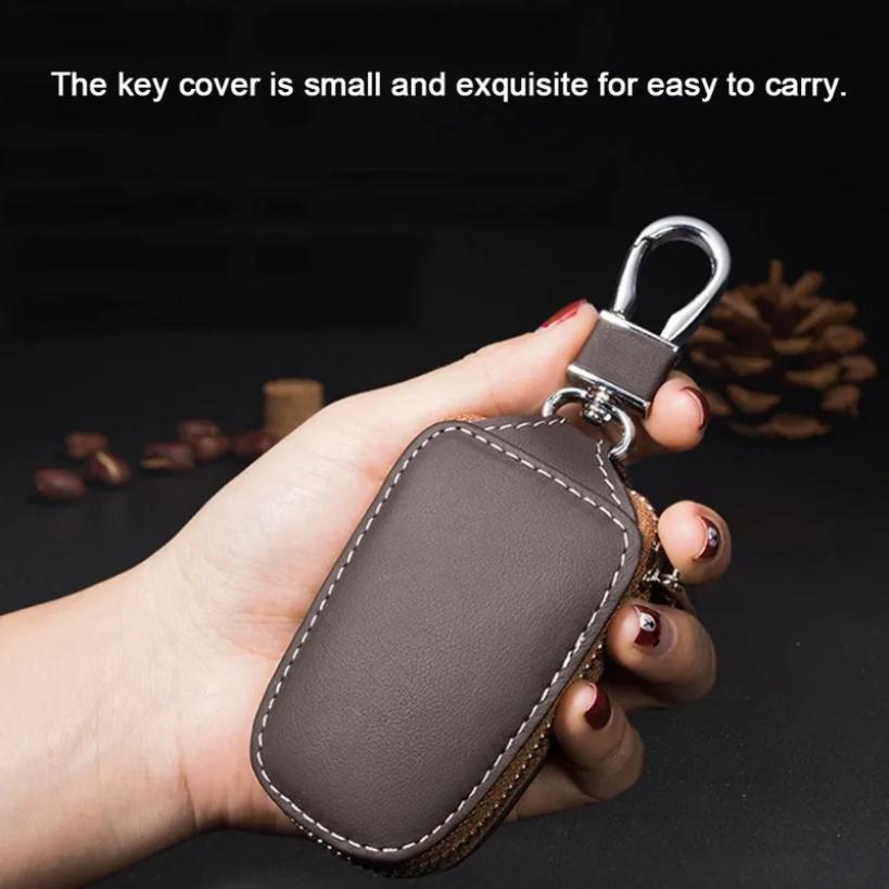 Moda Universale Pelle Smart Flip Telecomando Chiave Auto Fob Guscio Custodia Copertura Portaoggetti Borsa Pochette Portafoglio Protettore Portachiavi Organizzatore