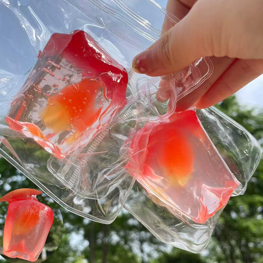 Discover Intime Fake Food Squishy Pomegranate Squeeze Toy Super Clear Stress Relief Fidget Sensory Toys Slow Rebound Calming Gadget Squeeze Toy