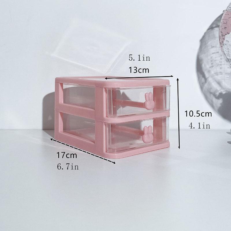 Multifunctional Desktop Storage Drawer Box with Pen Holder and Hair Accessories Storage Rack, Multi-layer Jewelry Box