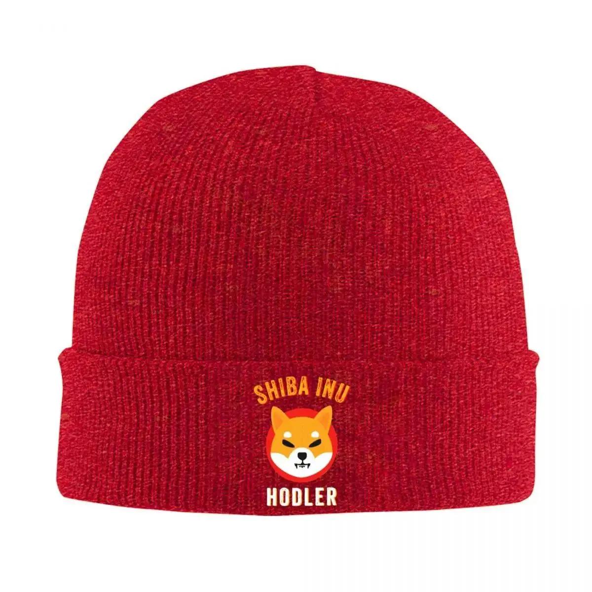 New Shiba Inu Hodler Token Crypto Coin Knitted Hat Beanie Autumn Winter Hat Color SHIB Doge Bitcoin Cryptocurrency Cap Unisex