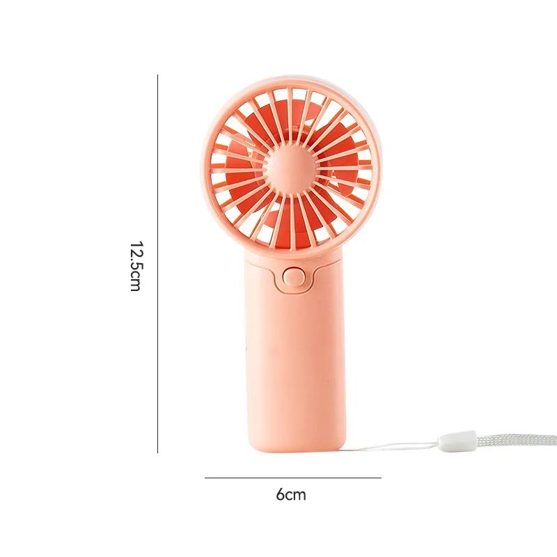 Cute Cartoon Handheld Fan Mini Lightweight Ultra Quiet Portable Pocket Fan With Lanyard For Student Dormitory Outdoor Daily Use
